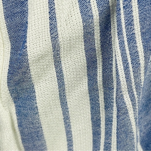 New-shop17 Purple White Vertical Striped, Tie back, Lined, Wide Leg Jump Suit SM - Picture 12 of 15